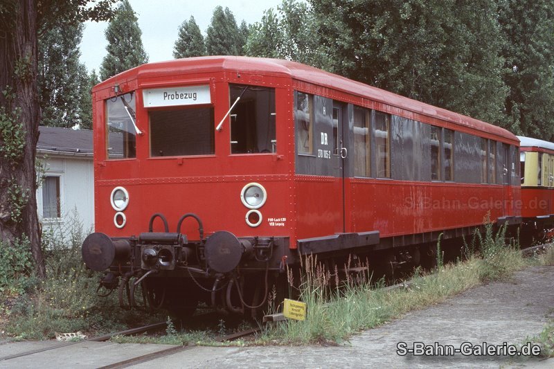 Rangiertriebwagen Jumbo der S-Bahn Berlin 278 105 ca. 1991 im RAW Schöneweide - S-Bahn-Galerie.de Rangiertriebwagen Jumbo der S-Bahn Berlin 278 105 ca. 1991 im RAW Schöneweide - S-Bahn-Galerie.de