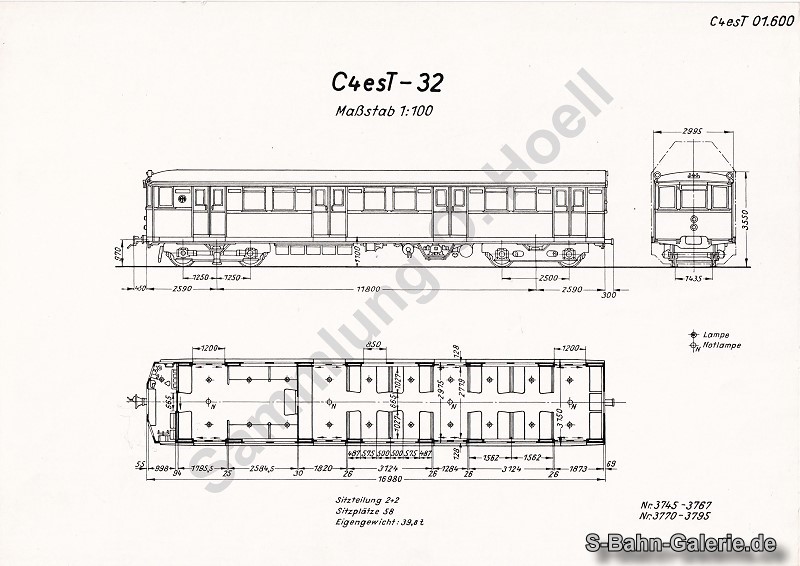 Skizze des Triebwagens der Bauart Wannsee - S-Bahn-Galerie.de Skizze des Triebwagens der Bauart Wannsee - S-Bahn-Galerie.de