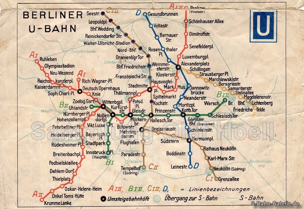 Netzplan der S-Bahn Berlin von 1951 - S-Bahn-Galerie.de Netzplan der S-Bahn Berlin von 1951 - S-Bahn-Galerie.de