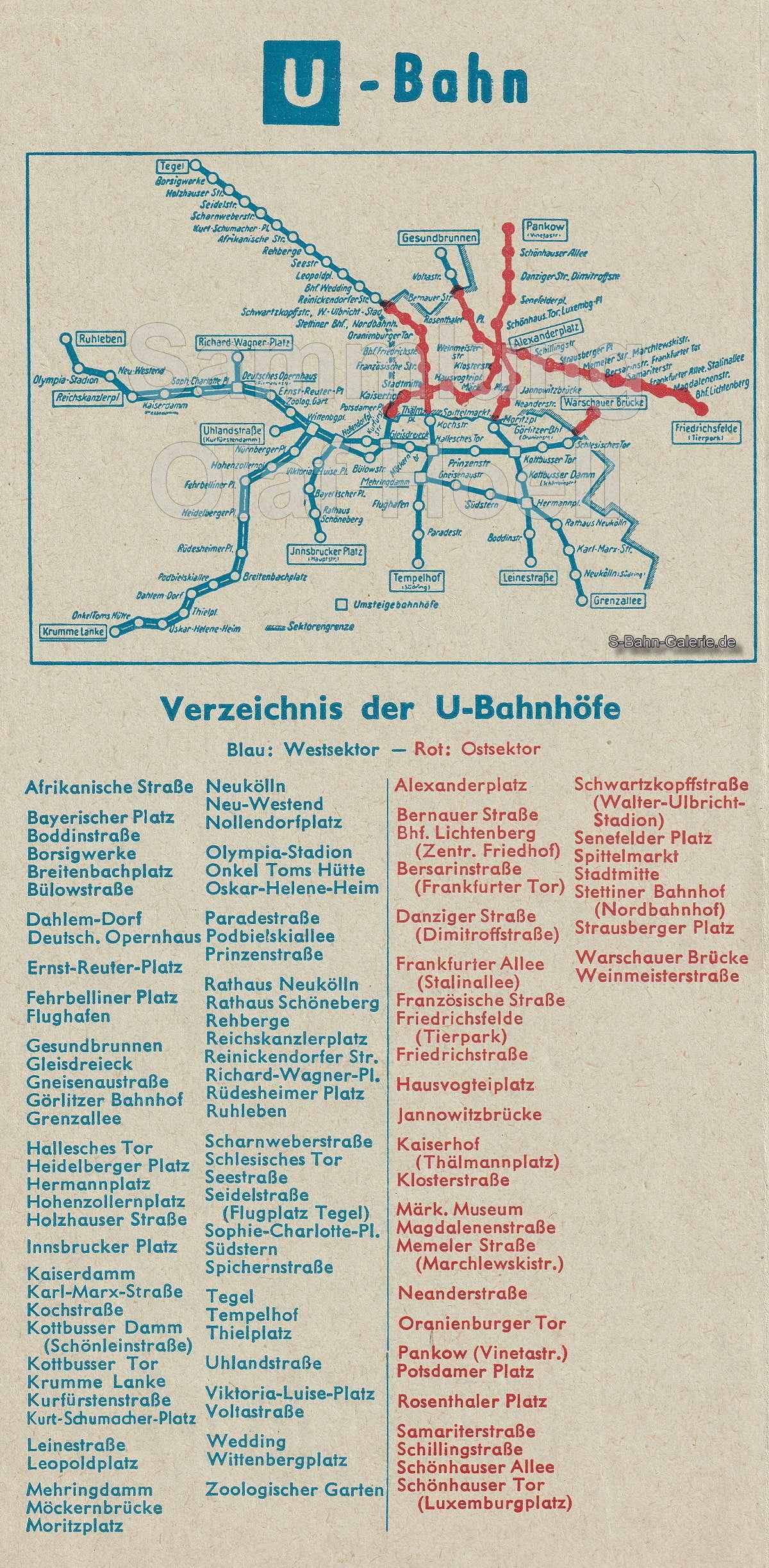 Netzplan der S-Bahn Berlin ca. 1960 - S-Bahn-Galerie.de Netzplan der S-Bahn Berlin ca. 1960 - S-Bahn-Galerie.de