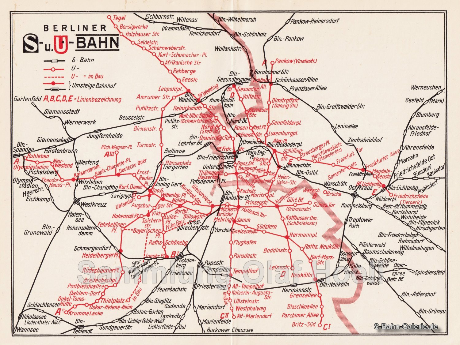 Netzplan der S-Bahn Berlin von 1964 - S-Bahn-Galerie.de Netzplan der S-Bahn Berlin von 1964 - S-Bahn-Galerie.de