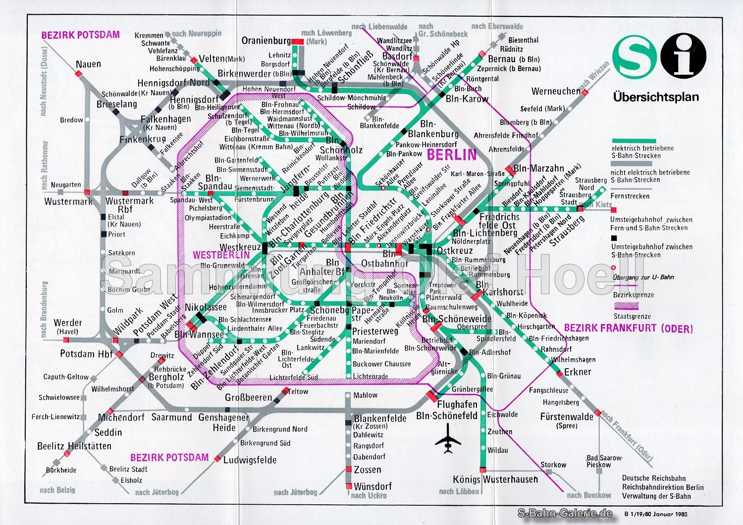 Netzplan der S-Bahn Berlin vom Januar 1980 - S-Bahn-Galerie.de Netzplan der S-Bahn Berlin vom Januar 1980 - S-Bahn-Galerie.de