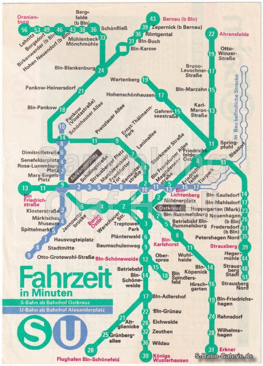 Netzplan der S- und U-Bahn Berlin - von 1986 - S-Bahn-Galerie.de Netzplan der S- und U-Bahn Berlin - von 1986 - S-Bahn-Galerie.de