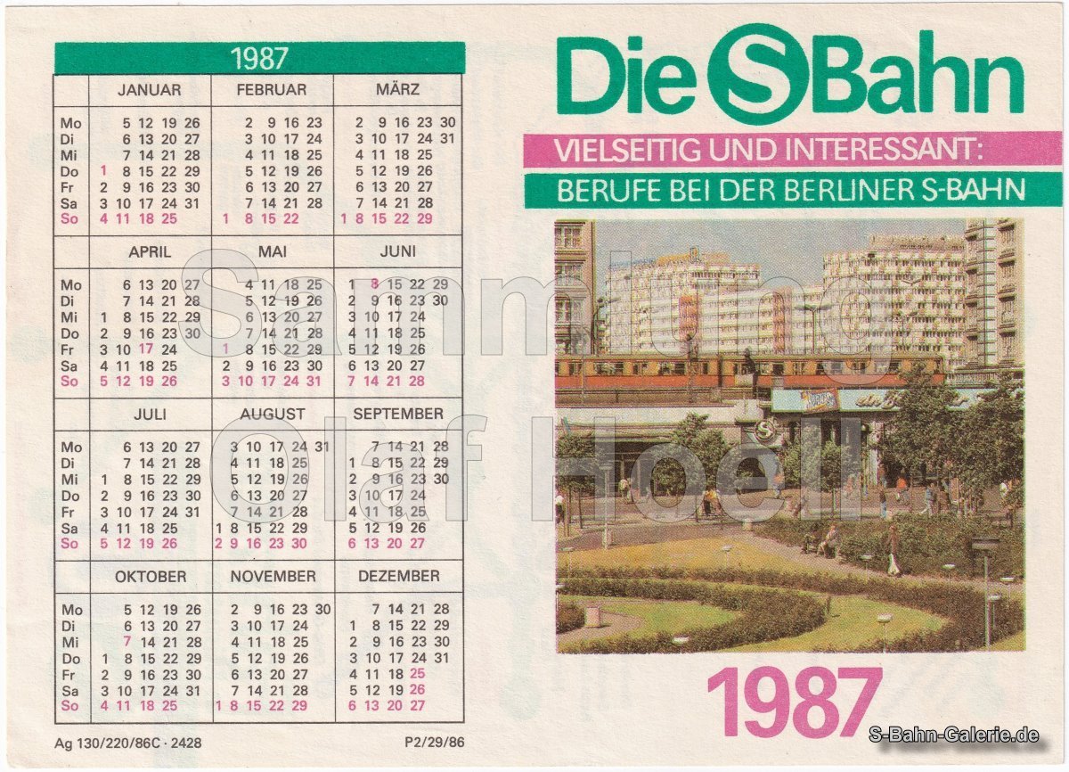 Netzplan der S- und U-Bahn Berlin - von 1986 - S-Bahn-Galerie.de Netzplan der S- und U-Bahn Berlin - von 1986 - S-Bahn-Galerie.de
