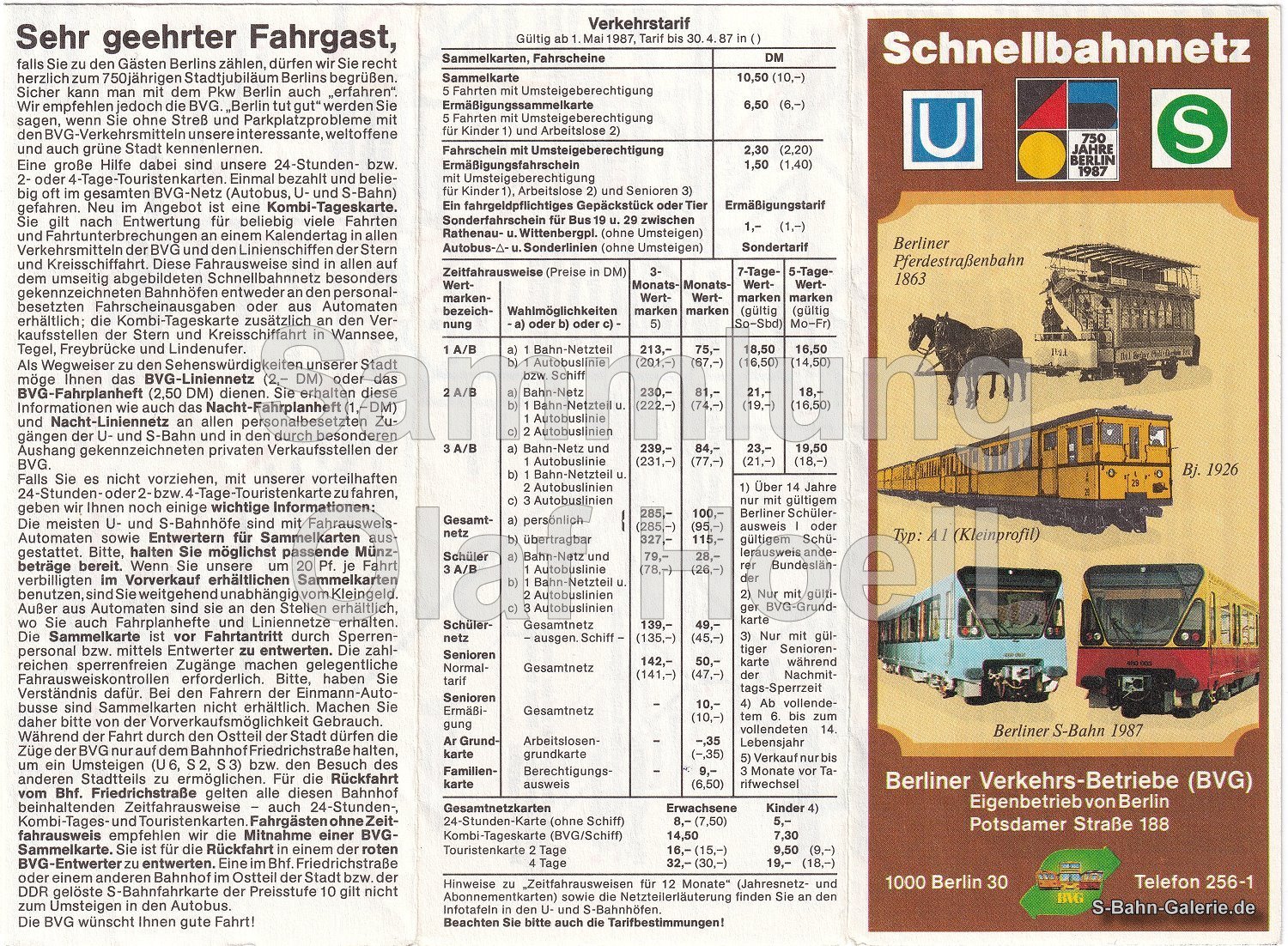 Netzplan der S-Bahn Berlin vom 01.05.1987 - S-Bahn-Galerie.de Netzplan der S-Bahn Berlin vom 01.05.1987 - S-Bahn-Galerie.de