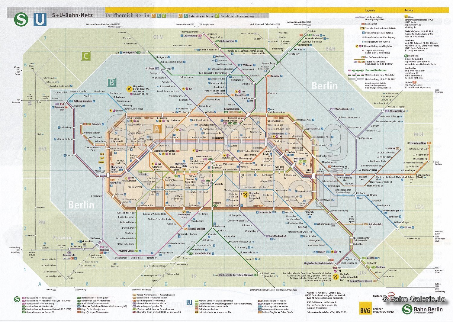 Netzplan der S-Bahn Berlin vom 16.06.2002 - S-Bahn-Galerie.de Netzplan der S-Bahn Berlin vom 16.06.2002 - S-Bahn-Galerie.de