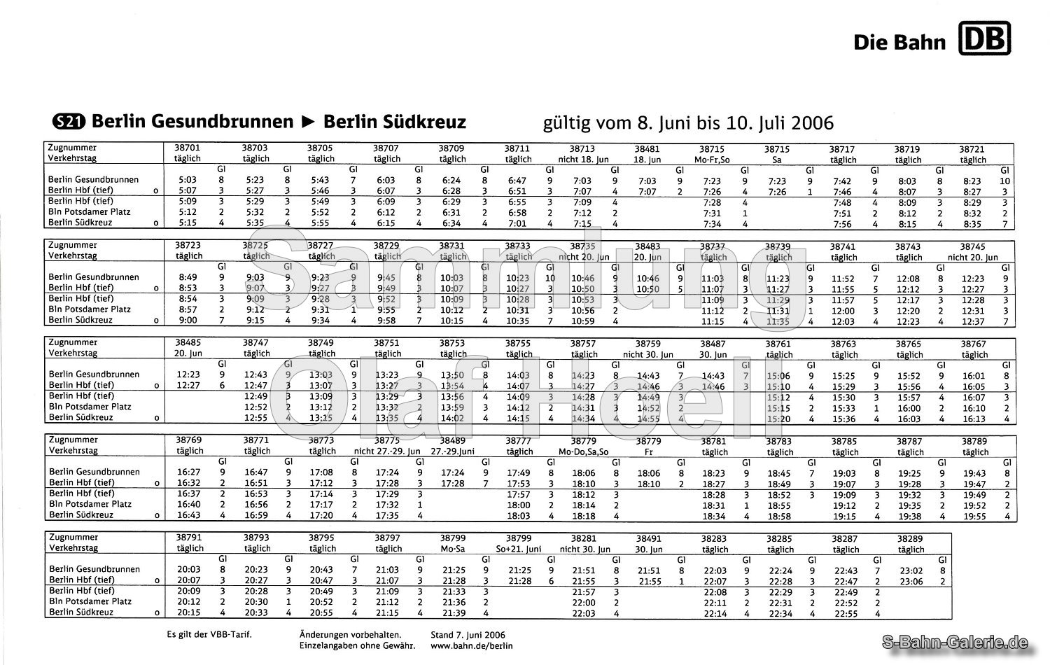 Netzplan der S-Bahn Berlin vom 28.05.2006 - S-Bahn-Galerie.de Netzplan der S-Bahn Berlin vom 28.05.2006 - S-Bahn-Galerie.de