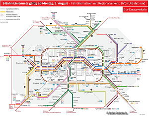 Netzplan der Berliner S-Bahn