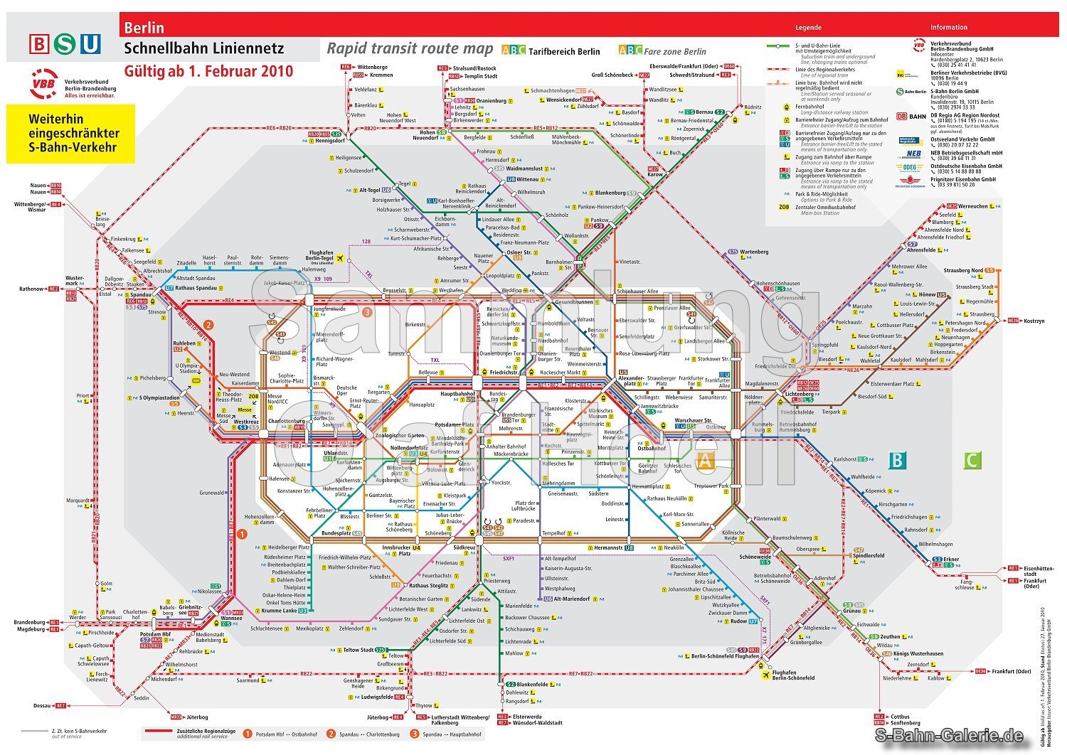 Netzplan der S-Bahn Berlin vom 01.02.2010 - S-Bahn-Galerie.de Netzplan der S-Bahn Berlin vom 01.02.2010 - S-Bahn-Galerie.de