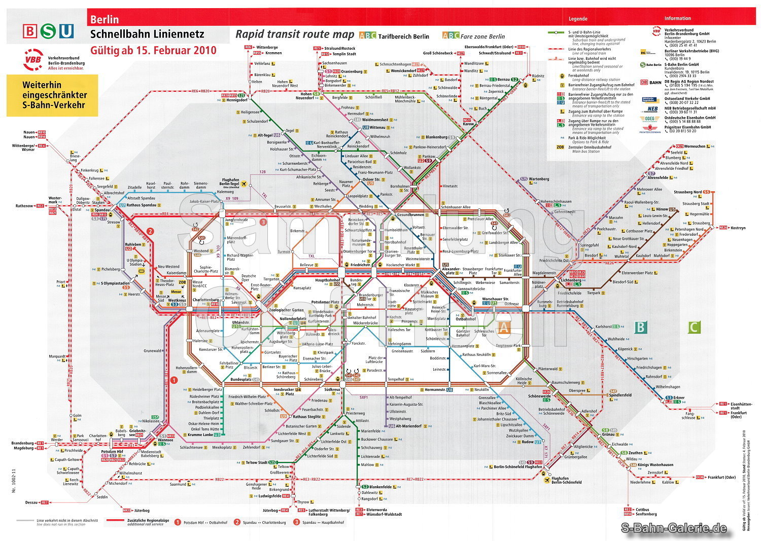 Netzplan der S-Bahn Berlin vom 15.02.2010 - S-Bahn-Galerie.de Netzplan der S-Bahn Berlin vom 15.02.2010 - S-Bahn-Galerie.de
