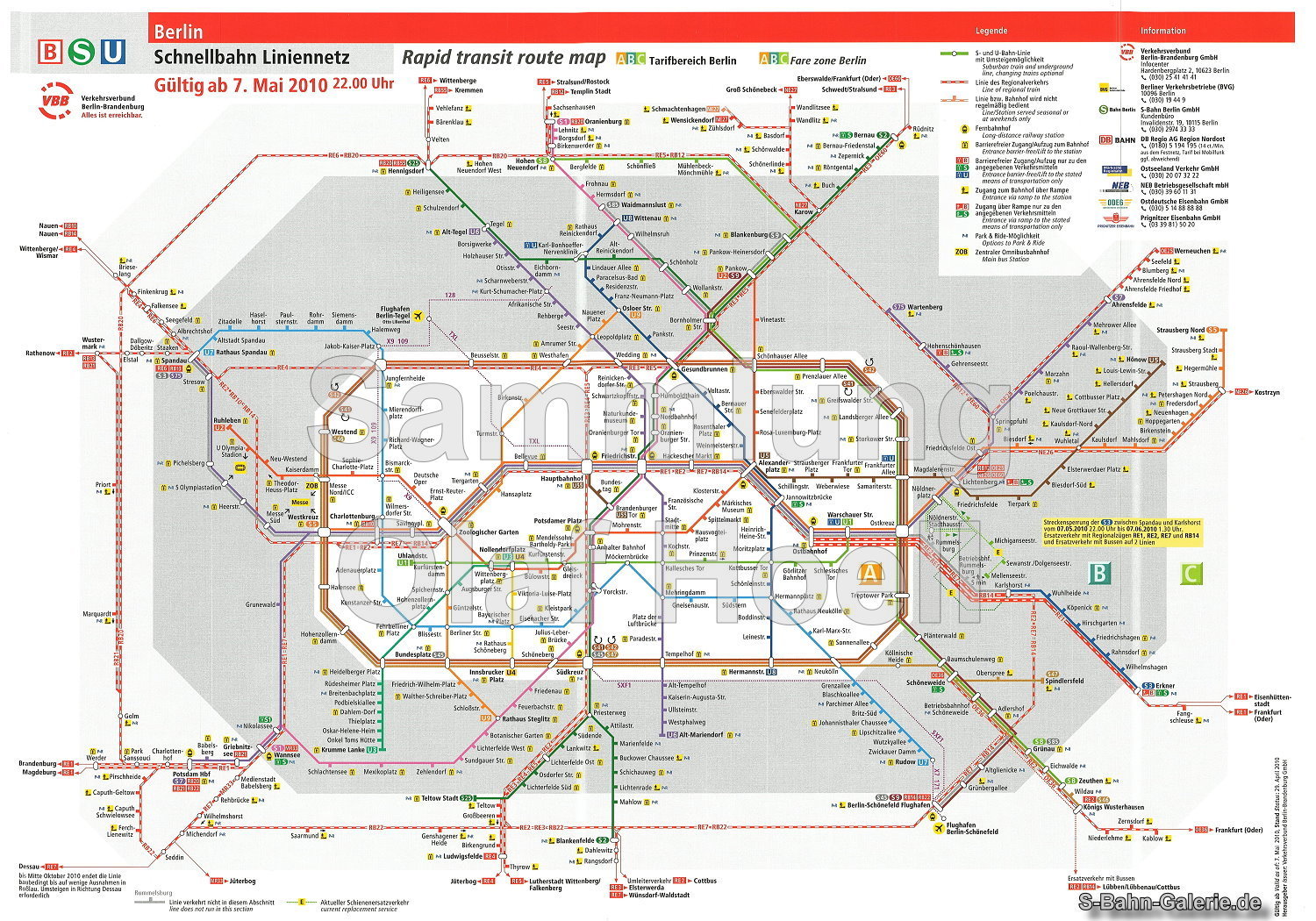 Netzplan der S-Bahn Berlin vom 07.05.2010 - S-Bahn-Galerie.de Netzplan der S-Bahn Berlin vom 07.05.2010 - S-Bahn-Galerie.de