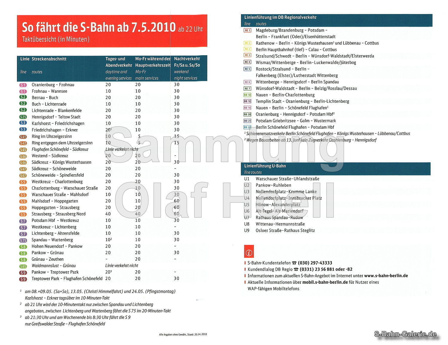 Netzplan der S-Bahn Berlin vom 07.05.2010 - S-Bahn-Galerie.de Netzplan der S-Bahn Berlin vom 07.05.2010 - S-Bahn-Galerie.de