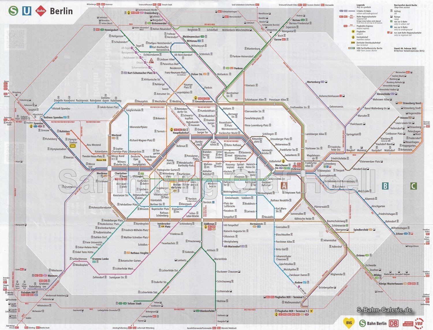 Netzplan der S-Bahn Berlin vom 08.02.2022 - S-Bahn-Galerie.de Netzplan der S-Bahn Berlin vom 08.02.2022 - S-Bahn-Galerie.de